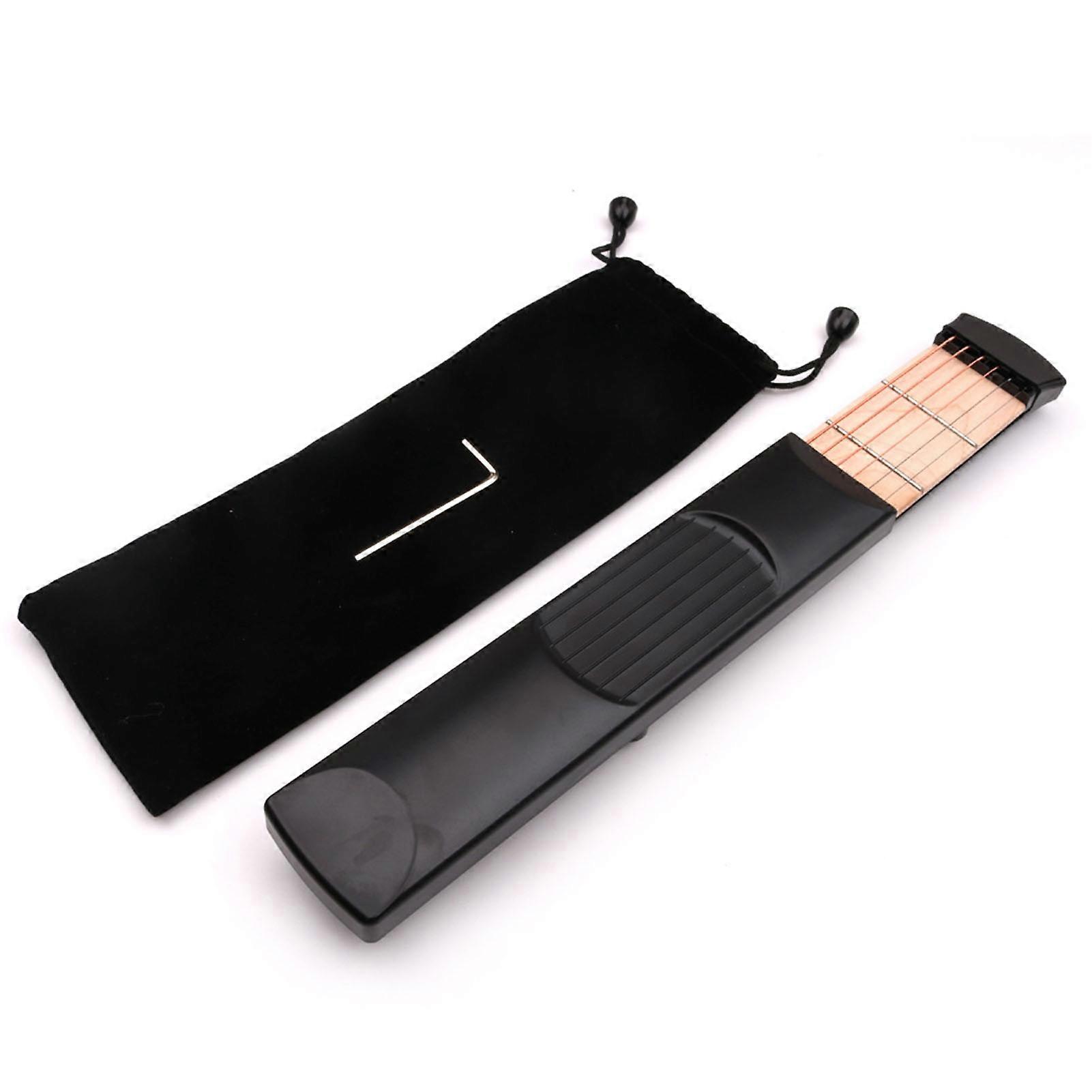 ポケットギター6フレット6弦ウッド人間工学に基づいたポケットギター練習ネックコードトレーナー