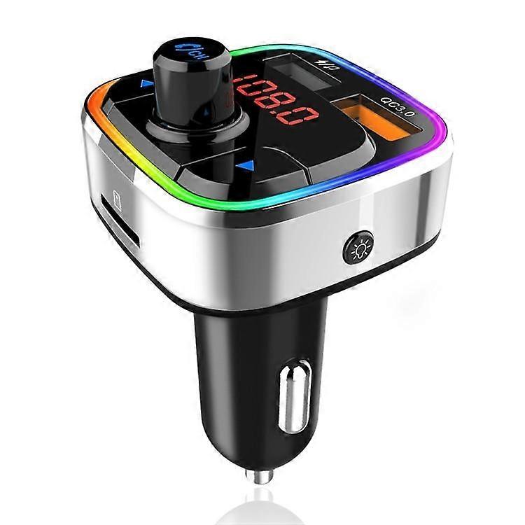 Wireless Handsfree Dual USB QC 3.0 Fast Charging Audio Adapter BT 5.0 Car Bluetooth FM Transmitter