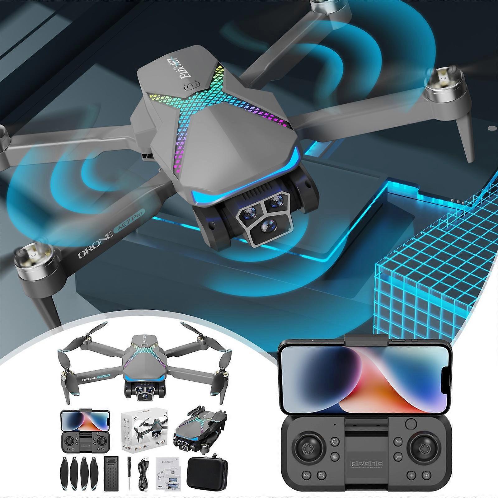 FPV Drone With ESC Camera Brushless Motor And Cool Lights Drones 2.4G RC Quadcopter Altitude Hold Obstacle Avoidance For Kids Adults