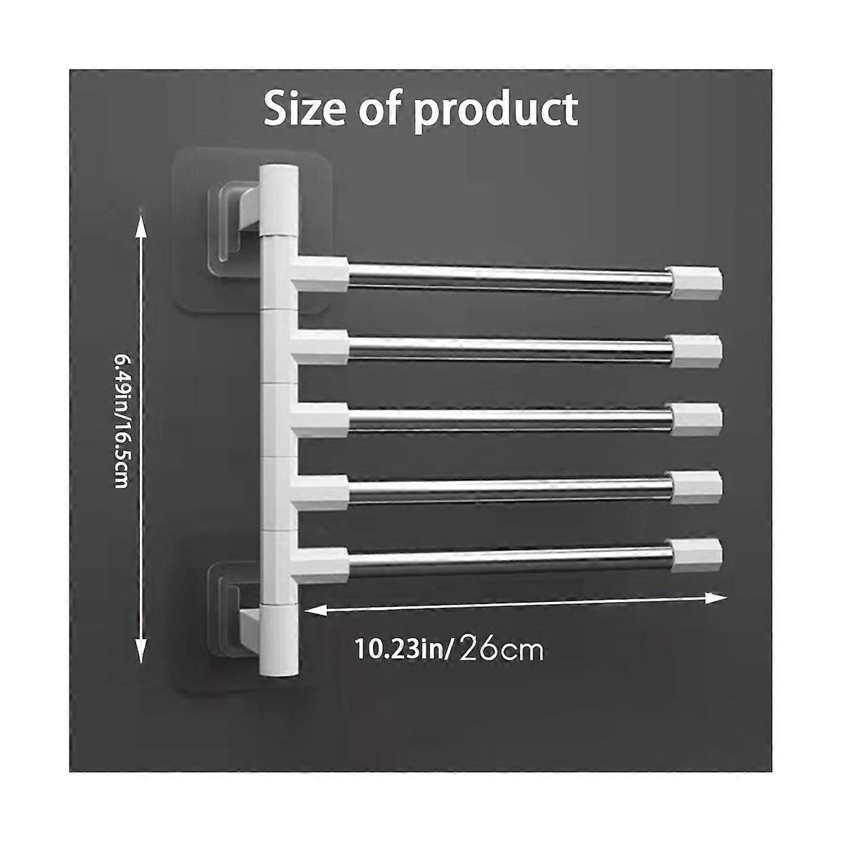 Bathroom Towel Rack Rotatable Towel Holder Space Aluminum Towel Hanger Kitchen Shelf Paper Hanging