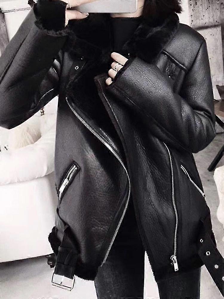 Veste Simili Cuir Col Fourrure Femme Veste Simili Cuir Blouson