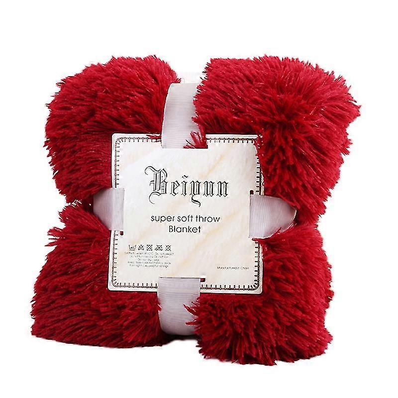 80x120cm Mjuk fluffig Shaggy Varm sängsoffa Överkast Överkast Lakan Kasta filt Qinhai