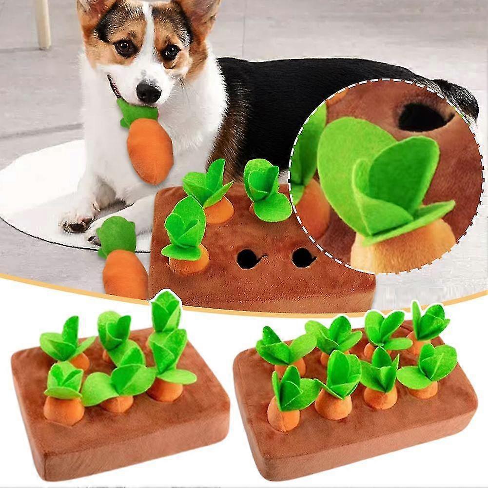 Carrot Pulling Toy Plush Chewing Educational Pet Action Training Toy