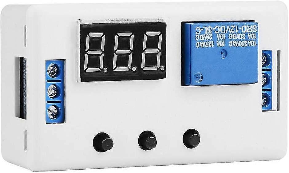 Plastic Timer Relay With Adjustable Led Display Led Timer Relay, Intelligent Control Of Electrical Equipment For Automotive Control Systems (white) (1