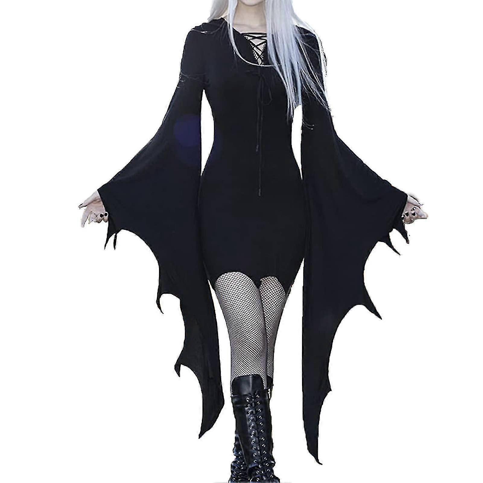 Halloween Bat Sleeve Bandage Dress No Fading And Non-sticky