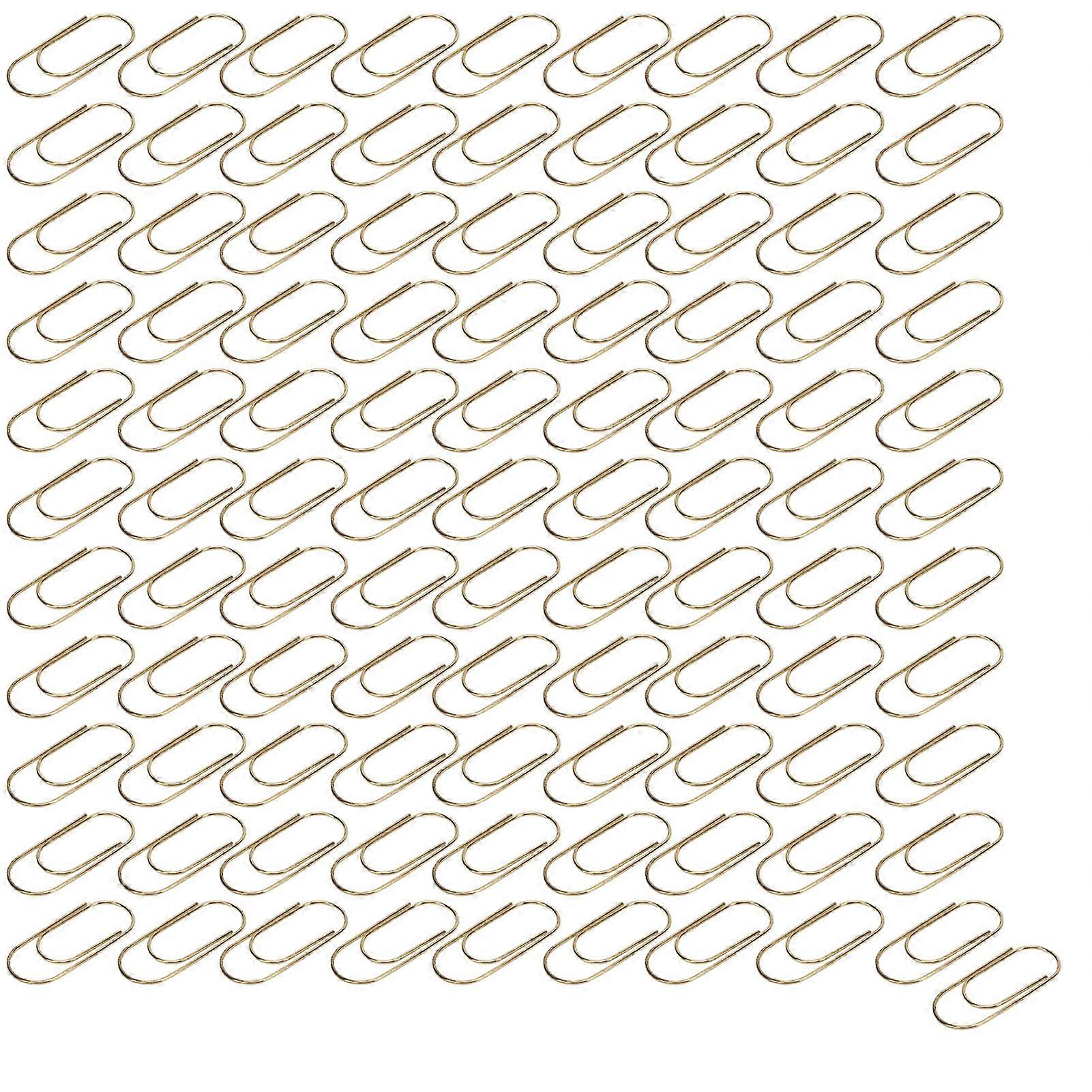 100Pcs Cute Planner Clips Innovative Design Anti Rust Electroplating Process Gold Paper Clips for Office Home School Electroplating Gold
