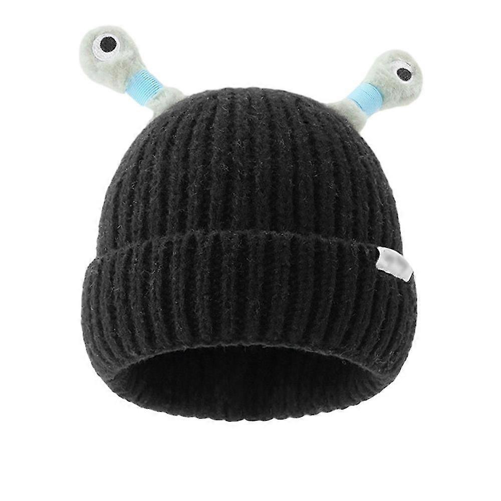 Winter Parent-child Cute Glowing Little Monster Hat Funny Knitted Beanie Hats