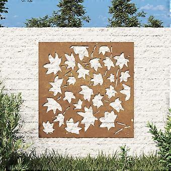Garten-Wanddekoration 55x55 cm Cortenstahl Ahornblatt-Design