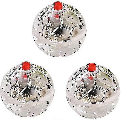 3 Pcs Glowing Ball, Flashing Transparent Ball Teasing Cat Toys Flash Pe
