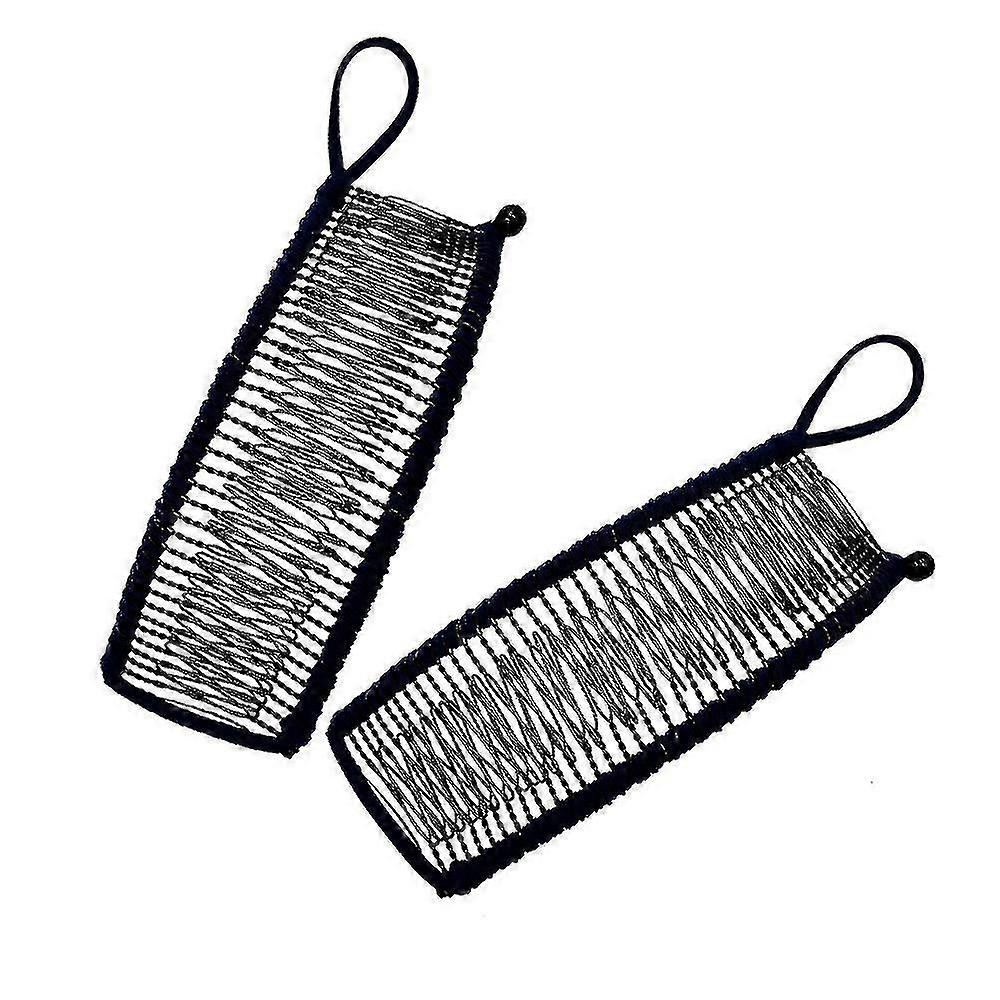 2 قطعة -30 أسنان دبوس شعر أسود موز