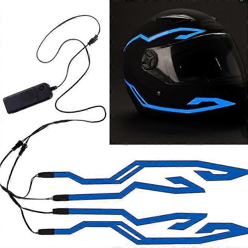 Blaues Motorradhelm Signallicht, Motorradhelm Lichtleiste, wasserdicht, LED-Nachtlichter, Motorräder oder Fahrräder, Zubehör