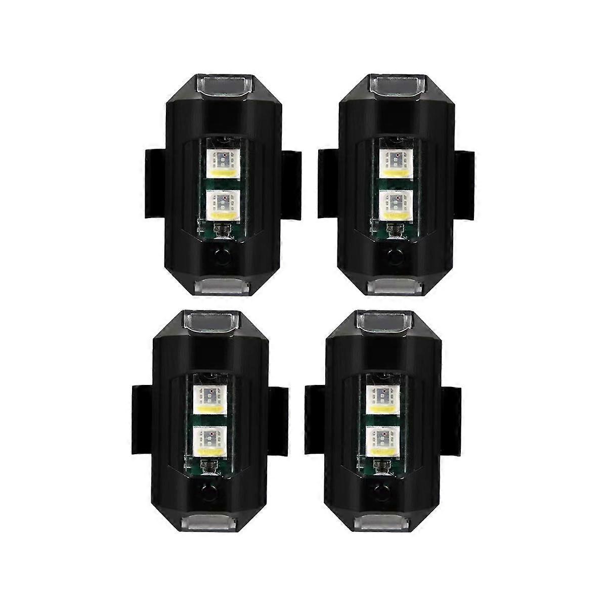 4 قطع 7 ألوان الطائرة بدون طيار ستروب ضوء USB LED المضادة للتصادم ذيل الدراجة بدون طيار ليلة يطير إشارة صغيرة فلاس