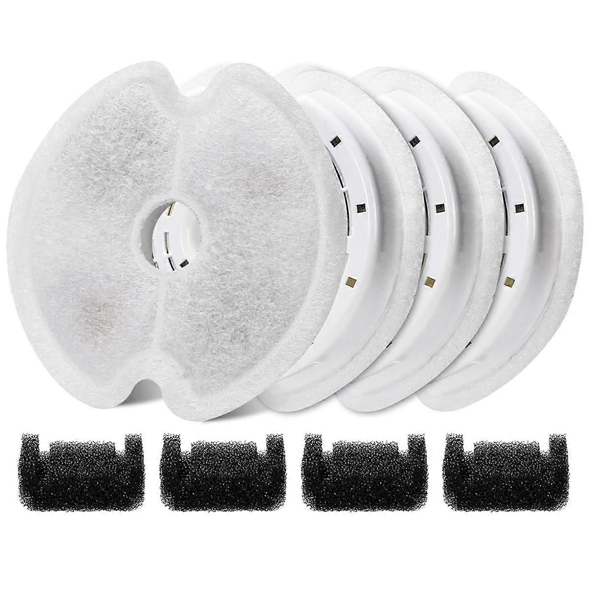 Cats Water Filters for Fountain 67oz/2L Activated Carbon Filter with Pre-Filter Sponges for Pet Wat