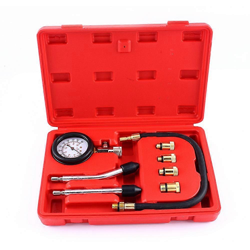 Petrol Engine Compression Tester Test Gauge Kit Car Motorcycle Garage Tools Case YEMAA