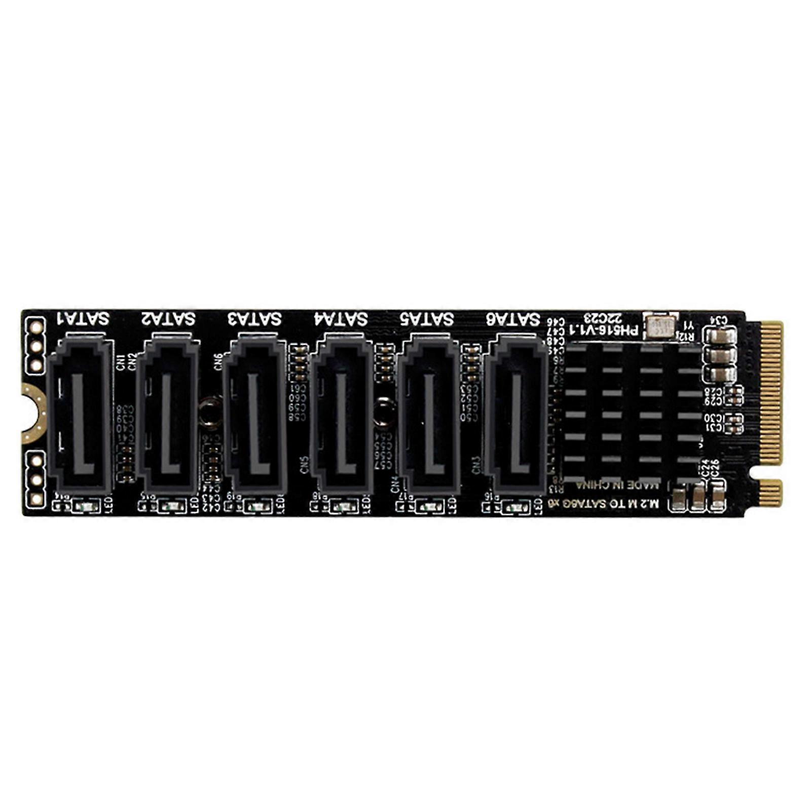 per scheda di espansione M.2 M-key a 6 porte Sata 6 Gbps Supporto Sata 3.0 6G Sata PCIe