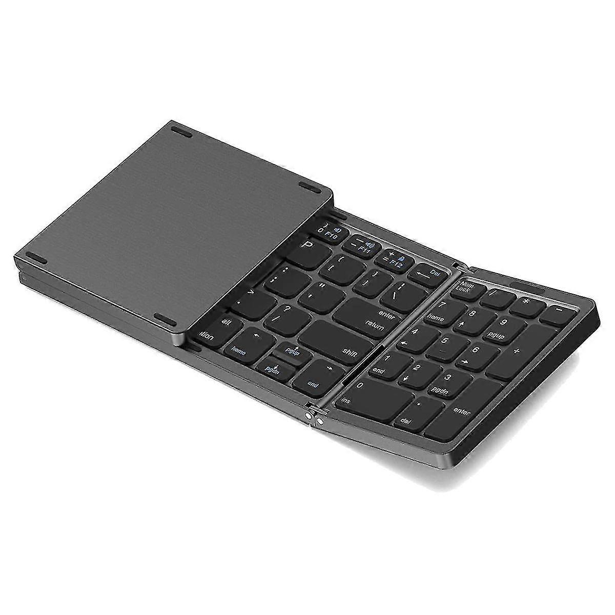 Foldable Bluetooth Keyboard, Usb Rechargeable Wireless Keyboard For Ios, Android, Windows Pc Laptop