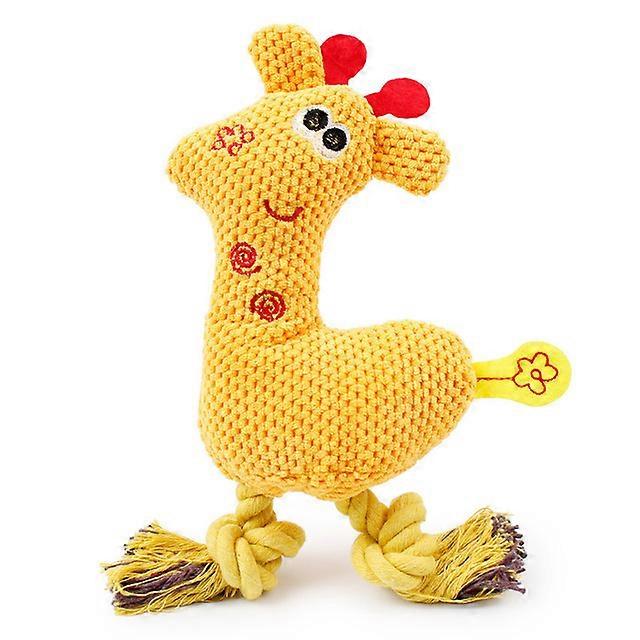 Giraffe Fleece Rope Interative Toy