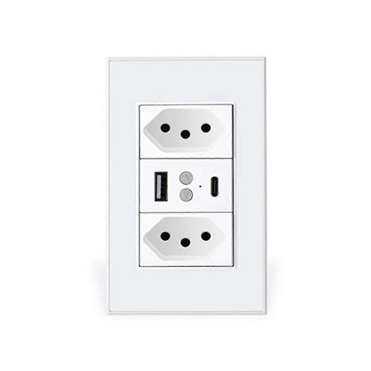 Tuya Zigbee Smart Brazil Socket Switch 10+20A Switch Socket Support Voice TUYA APP Control for Smart Life EU Plug