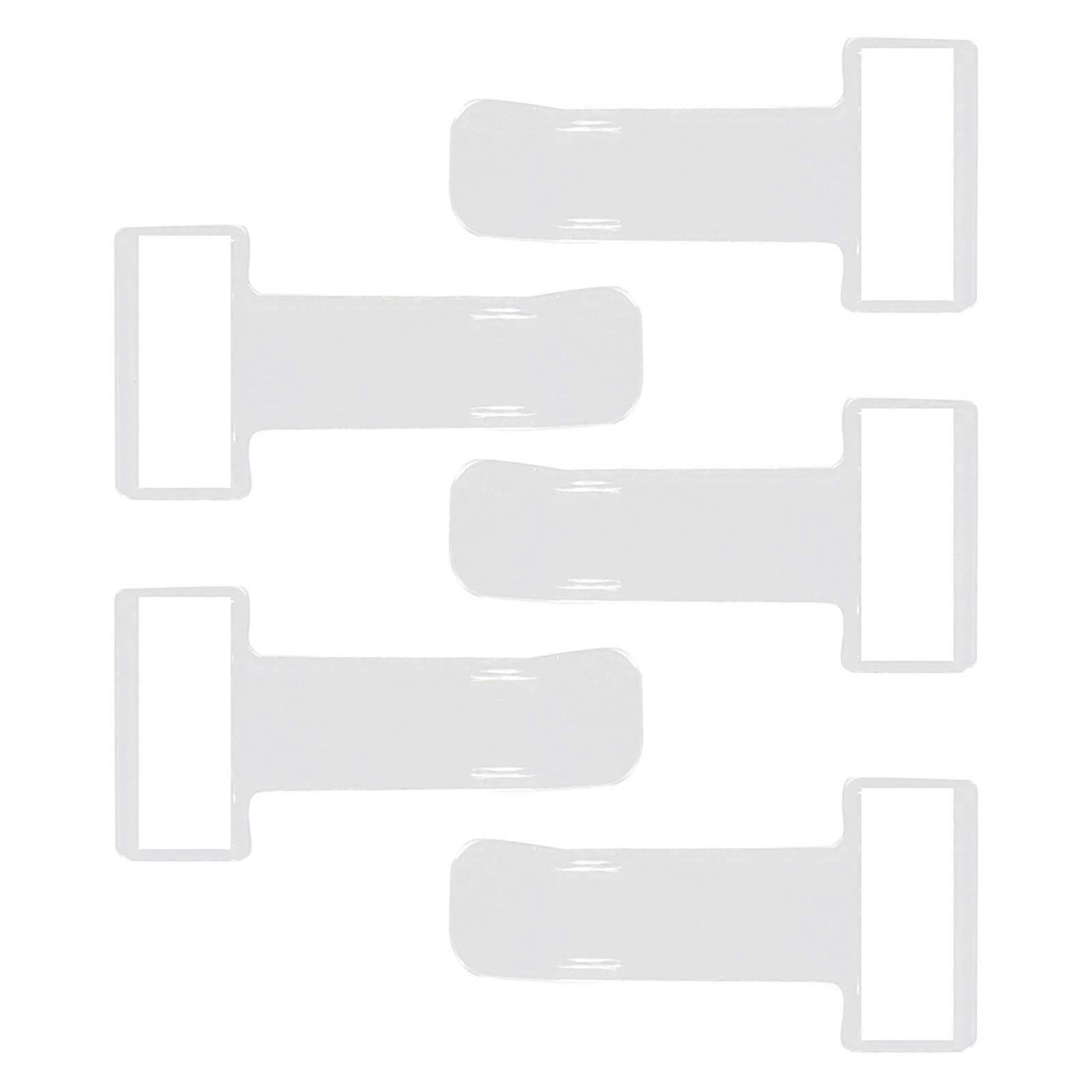 5 Pcs Transparent Car Parking Ticket Holders Car Windshield Invoice Ticket Clips Adhesive Transparent T-shape Receipt Holders