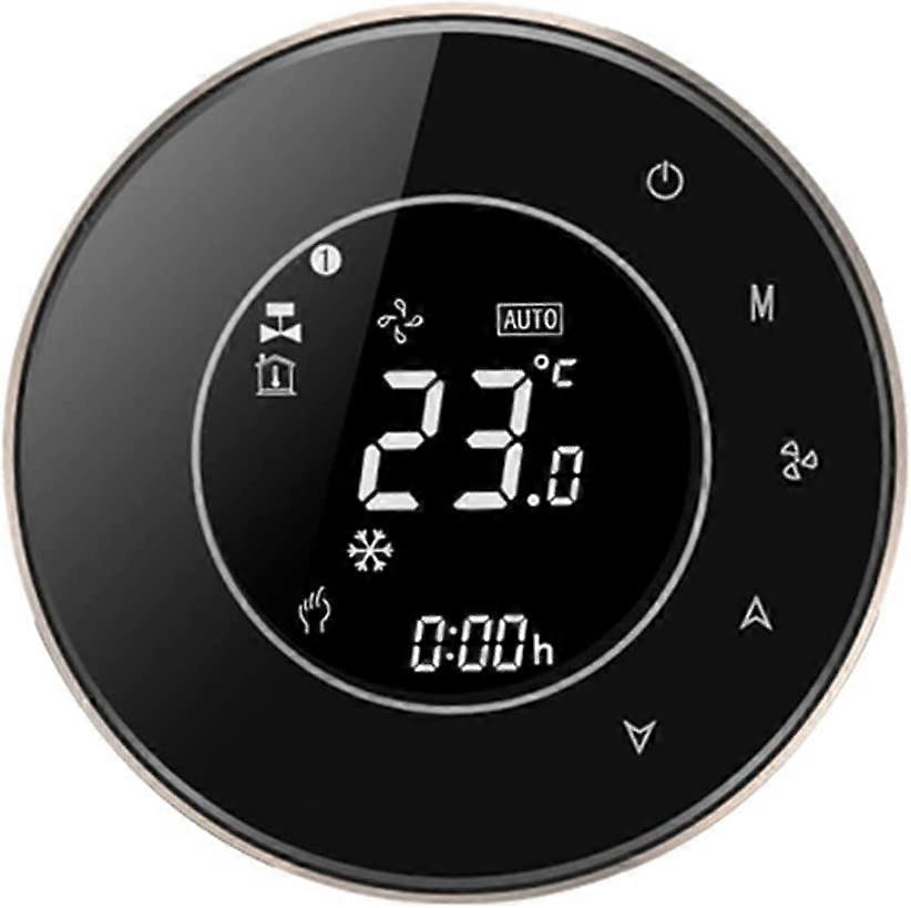 Thermostat BAC-6000ELZB Central Air Conditioning Intelligent Constant Temperature LCD Screen 5-95 () Wireless Controller Fan Coil Unit Smart Home Cont