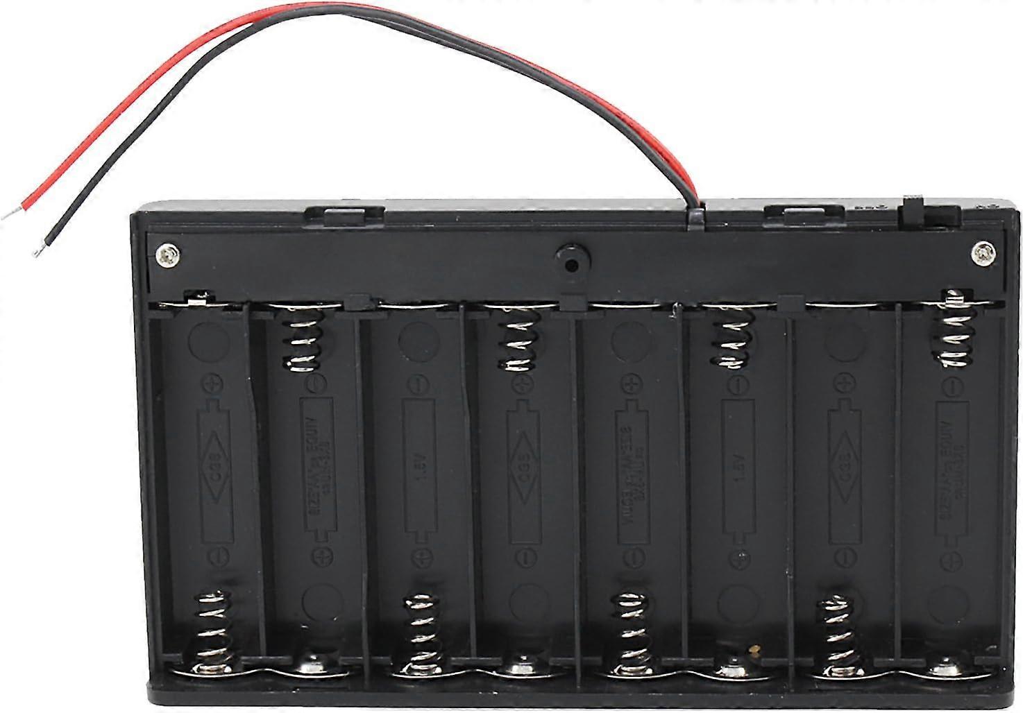 2PCS AA 12V Battery Holder Plastic Shell Battery Storage Box with On/Off Switch and Closure Cable Ties