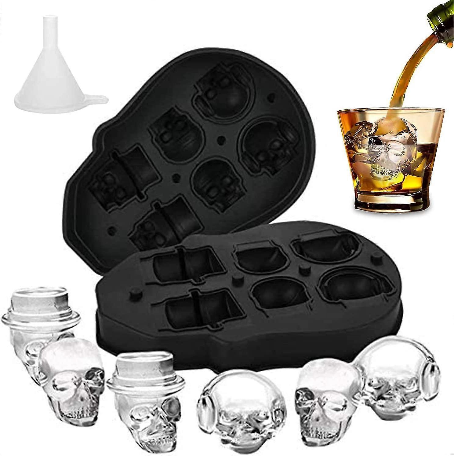 Silicone Ice Cube Tray, Ice Cube Tray With Lid, Creative Ice Cube Tray For Whiskey, Cocktails And Fruit Drinks