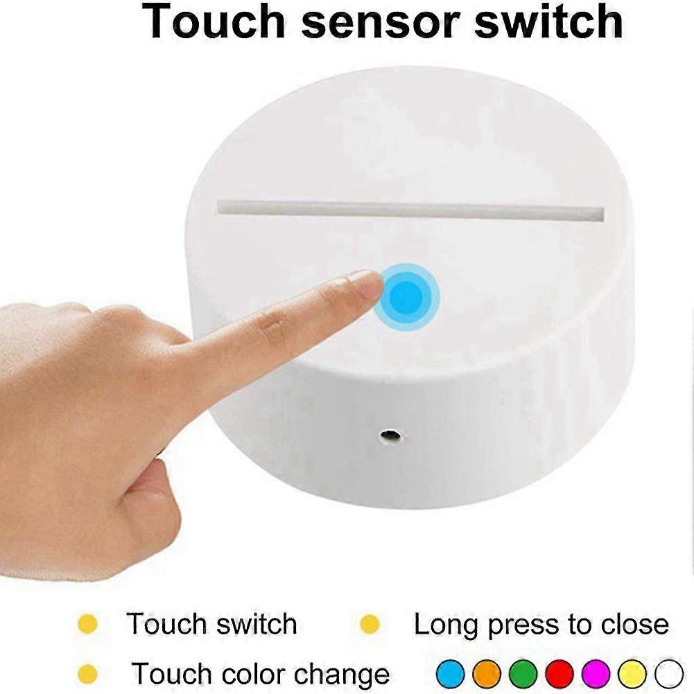 Apritsce 2 Pezzi Base LED, Base Luminosa A LED con Telecomando, Base per Lampada Notturna A LED 3D con 16 Colori Dimmerabili per Camera da Letto, Cameretta Dei Bambini, Soggiorno, Bar