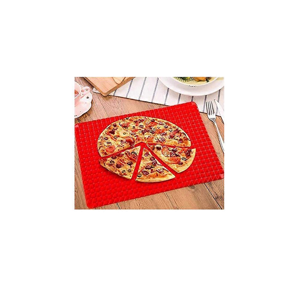 2pcs Pyramid Shape Non-Stick Silicone Baking Mat Red 39.5*27.5*1cm