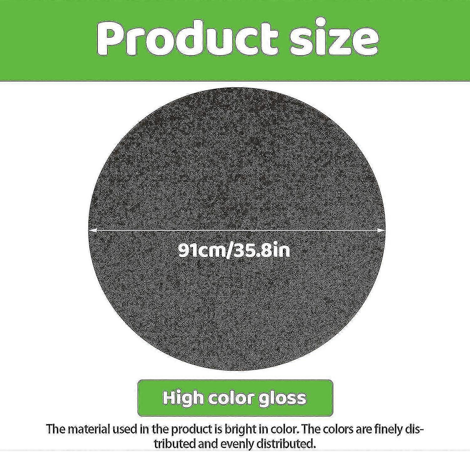 Round Fire Pit Mat For Decking,bbq Grill Splatter Mat, Fireproof Mat Heat