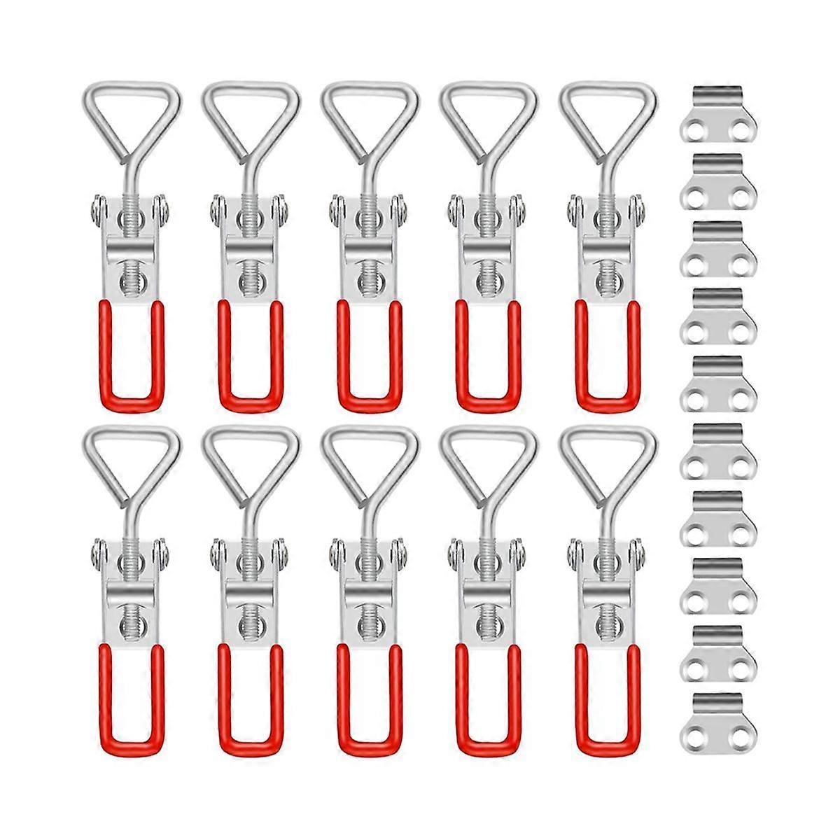 10Pcs Toggle Latch Clamp, 304 Stainless Steel Pull Hasp Latches, Quick Release Hand Tool Toggle Cla