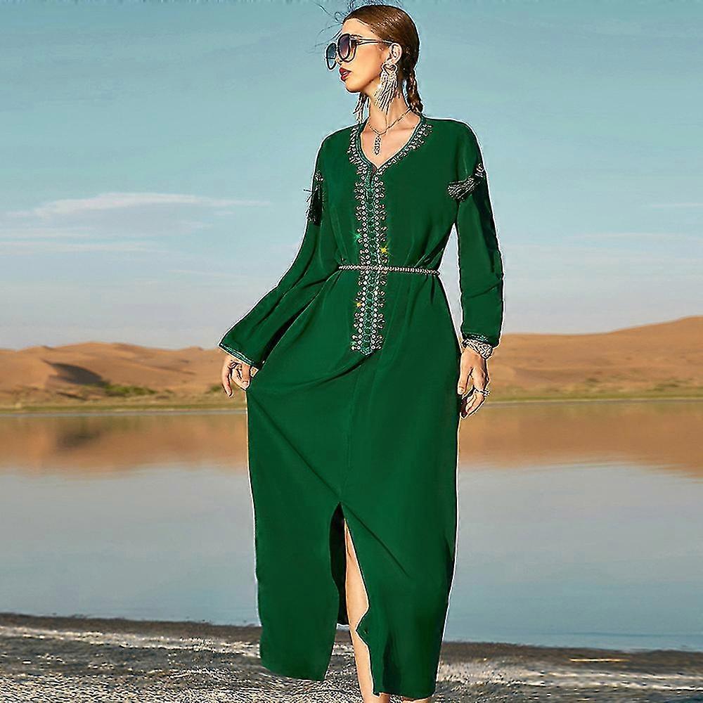 EVAGO Dubai Luxury Plus Size Party Dresses For Women 2022 Ramadan Abayas Caftan Marocain Evening Gown Elegant Muslim Kaftan Maxi Dress