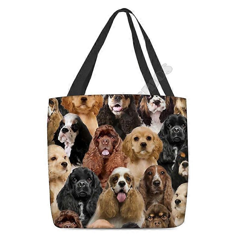 A Bunch Of Chow Chows Tote Bag 3D Printed Handle Storage Shopper Bag Foldable Reusable Tote Multipurpose 14 Style dog pattern