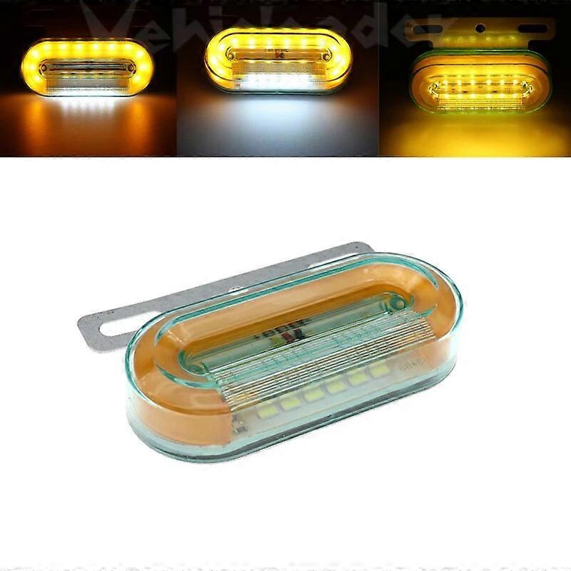12V/24V 12 LED Side Marker Lights Car External Lights Signal Indicator Lamps Warning Tail Light 3 Modes Trailer Truck Lorry Van