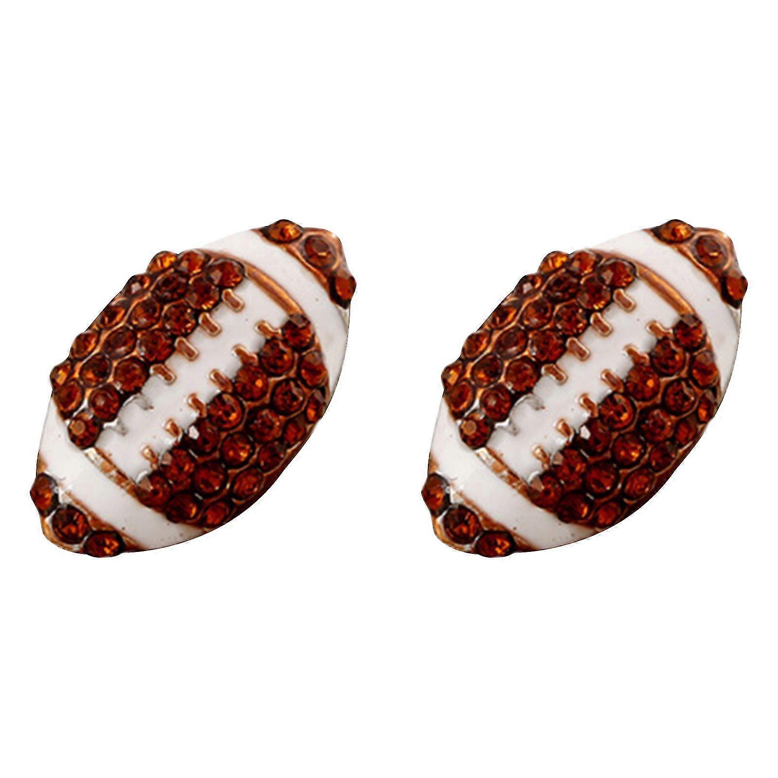 イヤリング, ガールズラグビー合金ラインストーンイヤリング