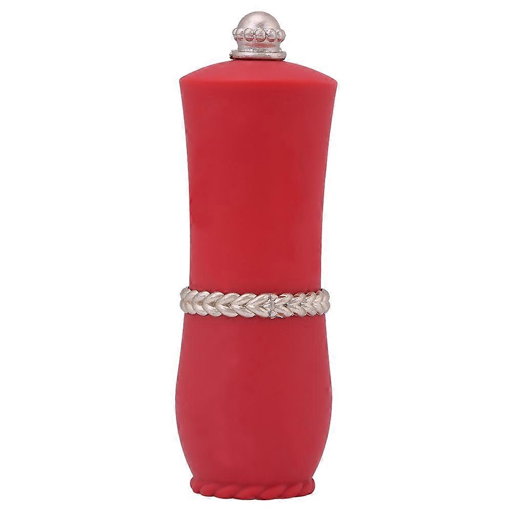 Rotatable Lipstick Shaped Needle Sewing Pin Cushion Holder Needlework Tool (Red)