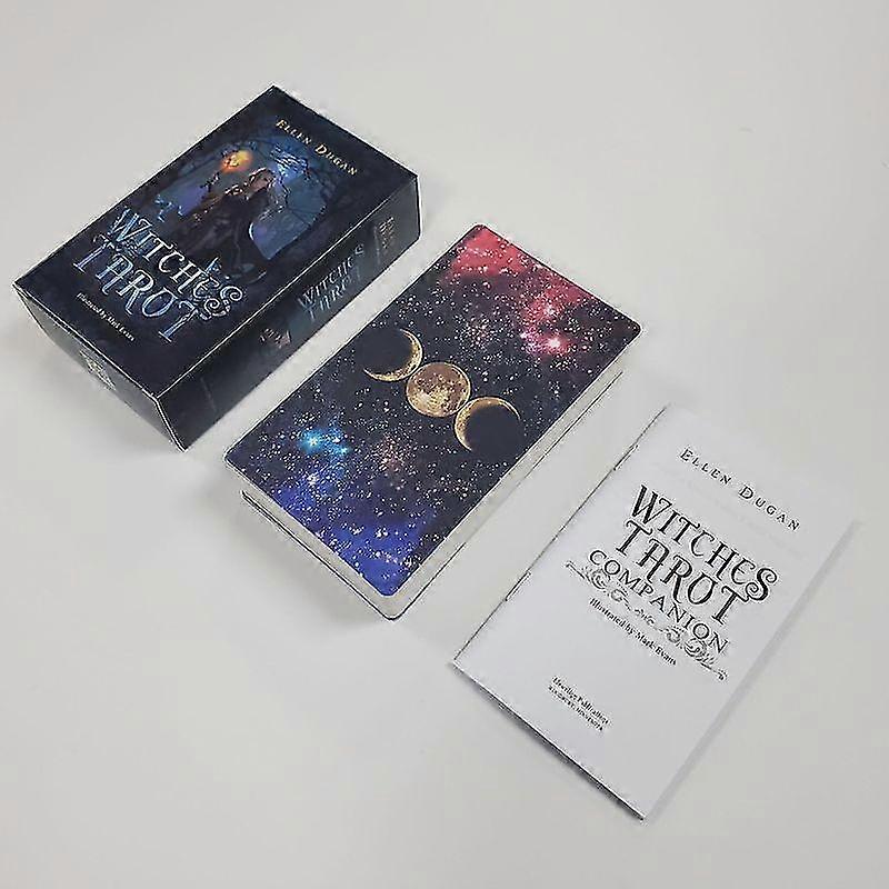 Full English 12*7cm Witch Tarot Deck Board Game Tarot Cards With Paper Manual For Wait Guide Games
