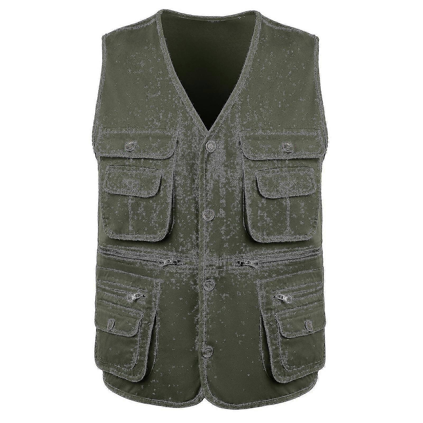 Lightweight Men's Outdoor Vest with Zip and Multiple Pockets