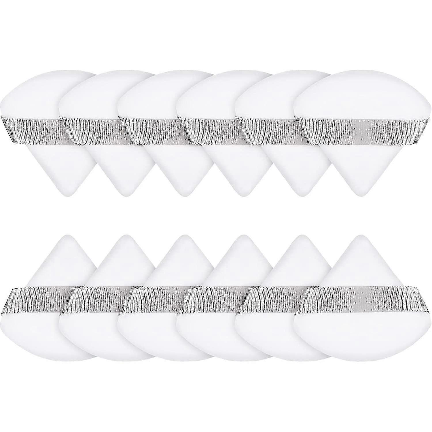 12 Pack Powder Puff Face Triangle Puff Makeup Sponge Wet & Dry Makeup Tool