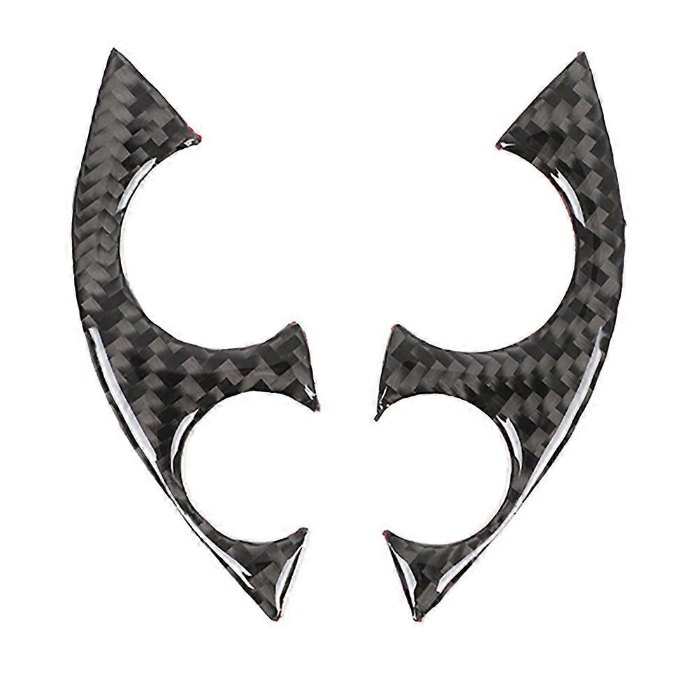 2Pcs/Set Car Carbon Fiber Steering Decoration Cover Trim Sticker Fit for Smart 453 Fortwo 2016-2021