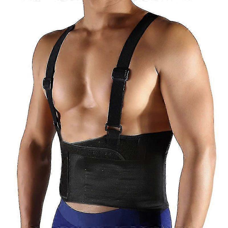 Working Lumbar Lower Back Brace Support Belt with Adjustable Straps - Back Pain Relief, Heavy Lifting Support with SuspendersBack & Lumbar Support Cus