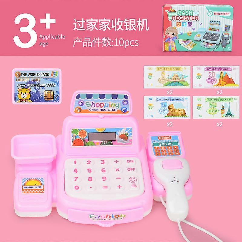 2023 New Children's Simulation Shopping Cash House Toys Electronic Game Lighting And Sound Effects Supermarket Cashier Toy