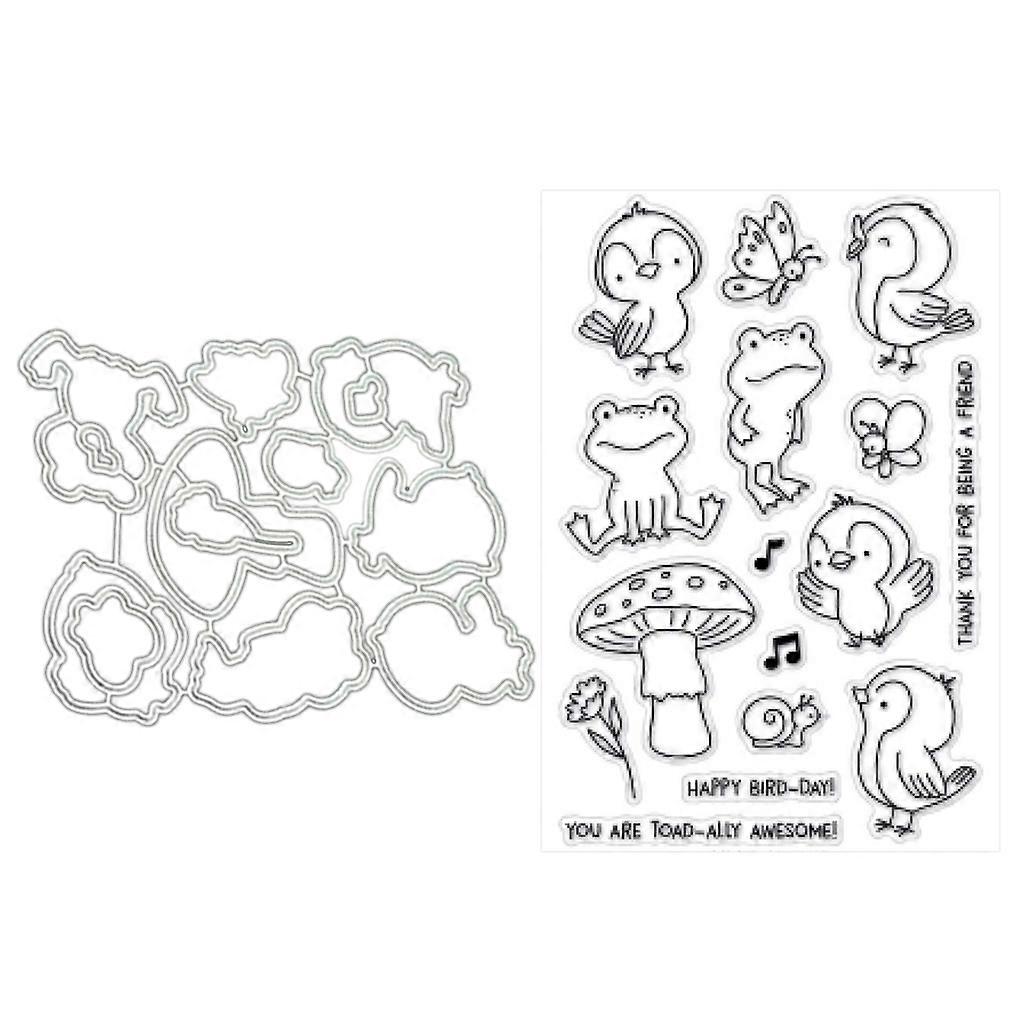 Animals Clear Silicone Stamp Die Cuts Combo Decorative Embossing Mould Stencil
