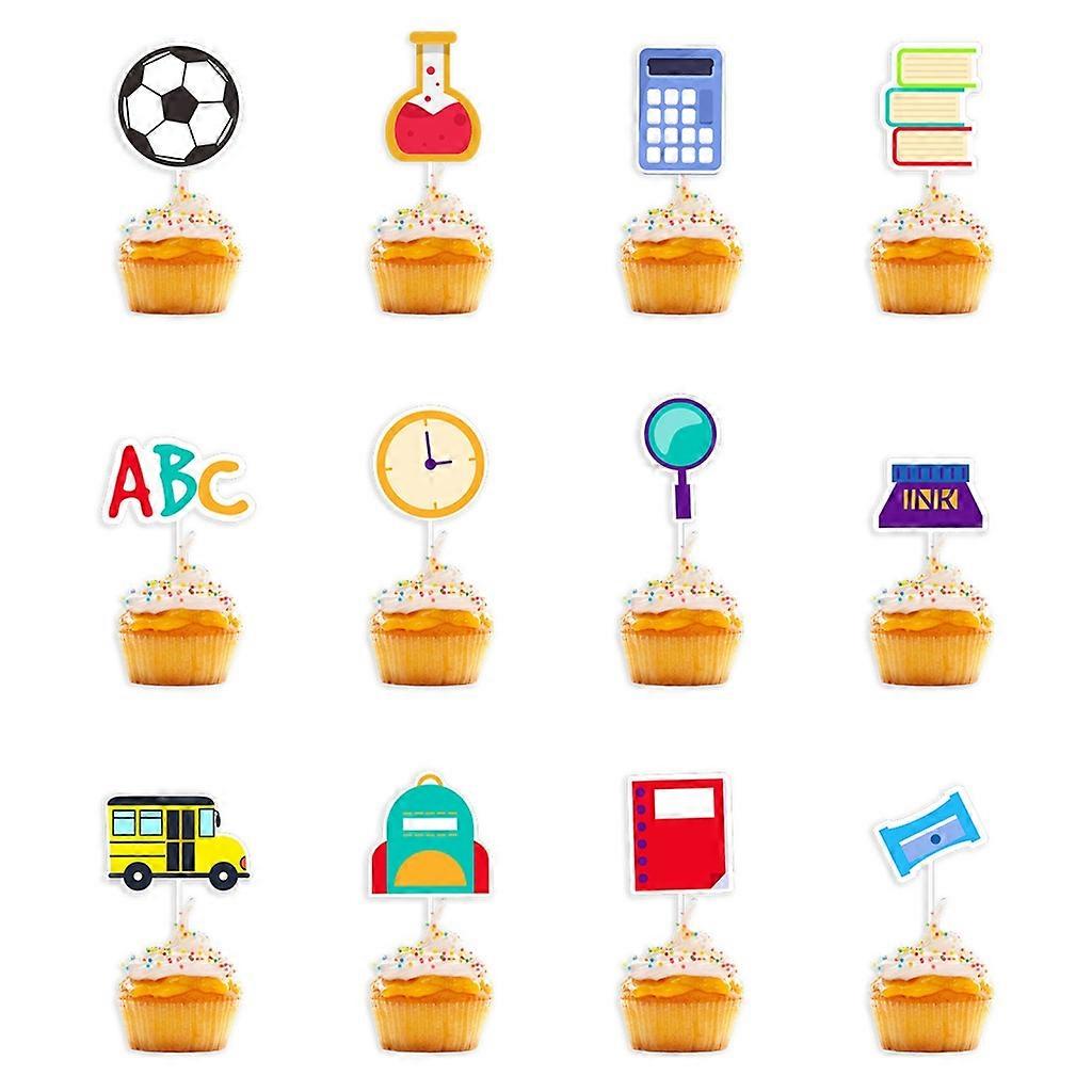 Double Sided Printed Cake Decorations for Classroom Party  Ornament