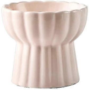 Bjxy Pink Ceramic Cat Bowl With Raised Stand, For Cats And Small Dogs