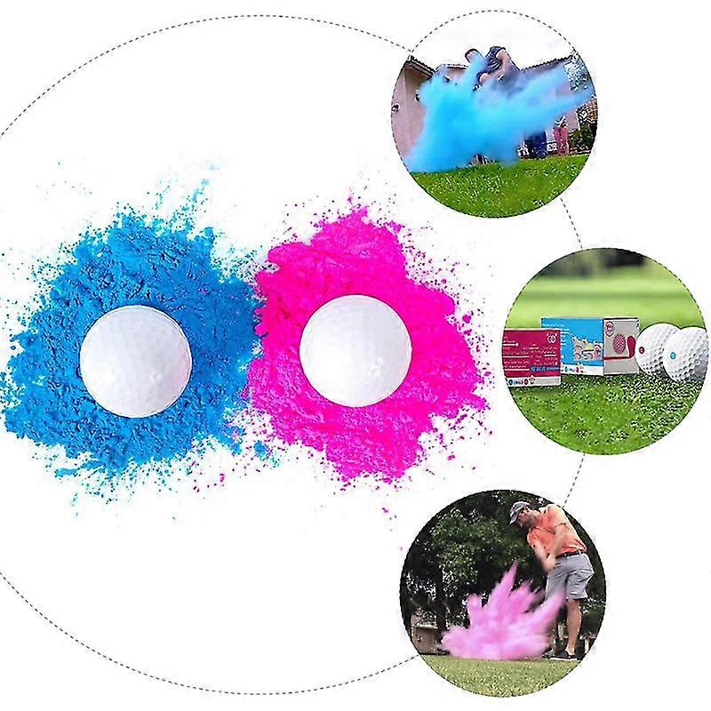 2pcs Gender Reveal Pink Or   Powder Exploding Balls For Birthday Party