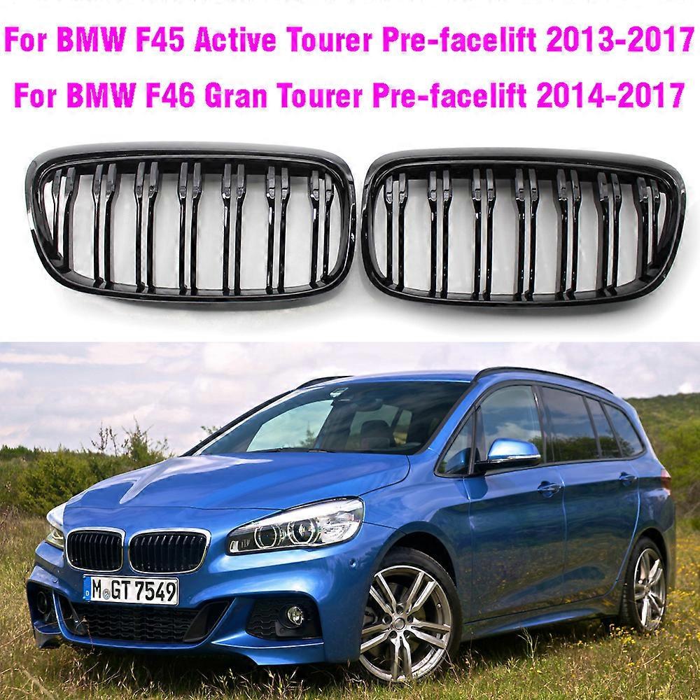 Front Grill Mesh Black For F45 BMW 2 Series 5 Seat Active Tourer And 7 Seat F46 Gran Tourer Front Bumper Grille 2014-2017