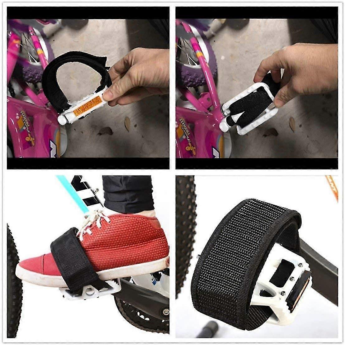 2pcs sykkel pedal stropper pedal tå klipper stropper tape for fast gir sykkel