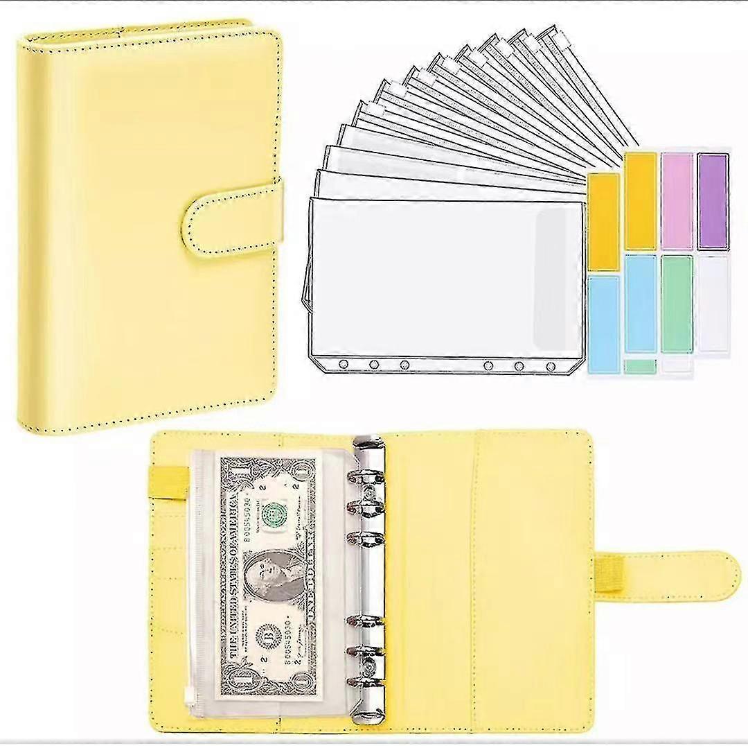 Pu Läder Binder Budget Planner Cash Envelope Wallet System