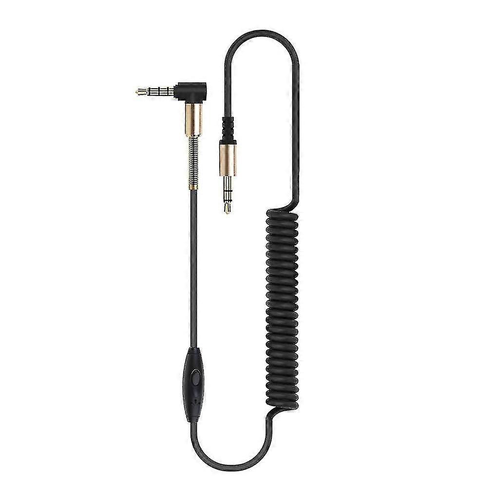 1.8m Earphone Cable Extension Audio Cable Headset Wire Aux Spring Cable