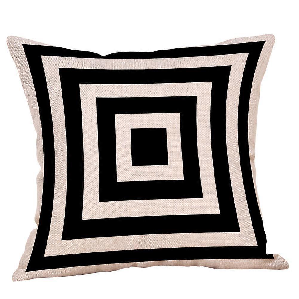 2-delige set geometrische patronen Kantoor auto kussensloop, kussensloop 18 X 18 duim